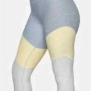 Outdoor Voices 7/8 Leggings Size M - Colorblock Blue/Yellow/Gray